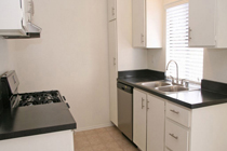 This photo is the visual representation of gourmet kitchen at The Regency Apartments.